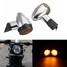 Smoke Light Cafe Racer Bullet LED Custom Turn Signal Blinker Motorcycle Chrome - 1