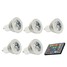 Remote Gu10 Decorative Ac 85-265 V 3w Controlled 5 Pcs Led Spotlight - 1