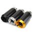 Round Exhaust Muffler Carbon Fiber Sport Motorcycle Slip-On 38-51mm - 1