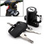 with 2 Lock Black Keys Motor Bike Hanger Hook Motorcycle Helmet - 2