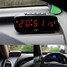 Alarm Battery LED Clock Car Voltage Temperature Monitor digital - 5