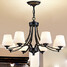 Glass Restaurant Chandelier Retro Pendant Light 8 Heads Living Room - 5