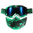 Protect Motorcycle Helmet Lens Green Mask Shield Goggles Full Face Clear Light - 5