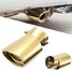 Exhaust Muffler Tip 63MM Universal Inlet Silencer Stainless Steel Auto Gold - 1