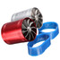 Saver Air Intake Turbo Universal Car Fan Gas Fuel Dual Supercharger - 2