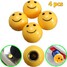 4pcs Wheel Tyre Dust Face Covers Smile Valve Motorcycle Tire Caps - 1