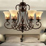 Living Room Chandeliers Country Glass Pendant Lights Lights Bedroom Vintage - 4