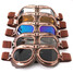 Motorcycle Scooter Copper Helmet Glasses Goggles Anti UV Vintage Pilot Steampunk - 1
