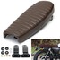 Cafe Racer Seat Honda Suzuki Yamaha Universal Motorcycle Custom Brown - 2