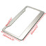 Sliver Screw Tag License Plate Frames 2 PCS Caps Stainless Steel - 5