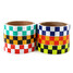 Warning Caution Reflective Sticker Dual Color Chequer Roll Signal - 1