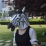 Dance Halloween Zebra Performance Simulation Props Mask - 2