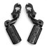 Black Type Rear Adjustable Short Harley 1.25inch 3.2cm Foot Pegs Pedals - 2