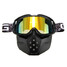Goggles Modular Face Mask Shield Detachable Motorcycle Helmet Yellow Lens - 4