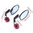 22mm CNC Rear View Mirrors Oval 8inch Aluminum Motorcycle Handlebar - 8