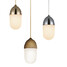 Finish Wooden Carbon Chrome Corn Pendant Lamp Steel - 1