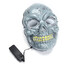 Halloween Skull Skeleton Face Mask Costume Riding Up LED Light Scary Adult - 2