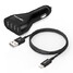 Black Lightning USB Cable [Qualcomm Certified] BlitzWolf® Car Charger 9.6A 48W - 1