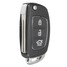 Remote Folding Fold Car 3 Button Flip Key Shell Case FOB Blade Hyundai Santa Fe Right - 5