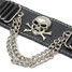 Metal Skull Cool Leather Wristband Fashion Black Unisex - 4