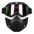 Lens Colorful Helmet Face Mask Shield Goggles Motorcycle Bike Detachable Modular - 2