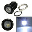 Silver Metal Dash Lamp 12mm LED Indicator Light Pilot Screw Black Shell - 4