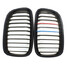 Front Kidney Grilles For BMW F20 Matte Black Grill M-color - 1