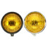 Light Len Metal Harley Bobber Chopper Yellow Retro Motorcycle Headlight - 2