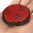 Red Universal ATV Motorcycles Round 2Pcs Dirt Bikes Reflectors 2inch - 7