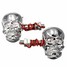 4pcs 12V Indicator Lamp Motorcycle Skull Skeleton Head 0.5W Turn Signal Light - 4