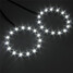 Chip Halo Ring LEDs Pair White Car Angel Eyes 60mm Headlight Lights SMD - 7