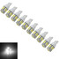 10x7020smd 210lm 6000-6500k Led Cool White T10 10pcs - 1