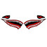 Mouth Shark Decal Sticker Teeth 2Pcs Waterproof Car - 4