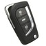 Camry Rav4 Toyota Yaris Fob Cover Echo 3 Button Flip Remote Car Key - 3