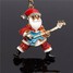 Santa Metal Keychain Car Purse Bag Rhinestone Head Key Chain Ring Pendant - 9