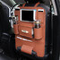 Vehicle Auto Backseat PU Cup Holder Car Phone Leather Seat Multi-Pocket Organizer - 1