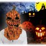 Head Party Mask for Halloween Latex Pumpkin Skull Face Blue - 9