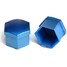 Blue Nut Alloy Wheel Bolts ABS Plastic Car 17MM Nuts Covers Caps Set of Trims - 5