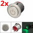 12V 22mm Green Power Push Button Autolock LED ON OFF Switch 2Pcs - 1