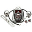 ATV Rear Brake Tail Light Turn Signal Chrome Skull Motorcycle Quad - 4