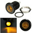 Silver Metal Dash Lamp 12mm LED Indicator Light Pilot Screw Black Shell - 5