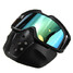Len Green Detachable Face Mask Shield Goggles Mouth Helmet Motorcycle Ski Filter - 7