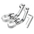 Angled Adjustable 1.25inch 32mm Touring Pair Rear Foot Pegs For Harley - 1