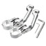 Angled Adjustable 1.25inch 32mm Touring Pair Rear Foot Pegs For Harley - 1