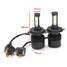 High Low Beam Pair H4 H13 Light Bulb with Fog LED COB 4000LM Headlight 36W - 4