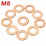 M14 Motorcycle Atv Fuel Brake Banjo Washer M12 M6 Seal Copper M8 10pcs - 5