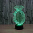 Illusion Shape Diamond Table Lamp 3d Night Light Ring Color Light Amazing - 6