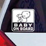 Baby on Board Reflective Car Stickers Auto Truck Vehicle Motorcycle Decal - 1