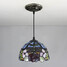 25w Pendant Light Bedroom Tiffany Vintage Painting Feature For Mini Style Metal Entry - 1