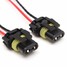 Harness Power H10 Pair Fog Light Lamp Adapter Line Wire Connector Plug - 9